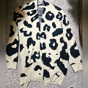 Oversized cardigan XXL leopard
